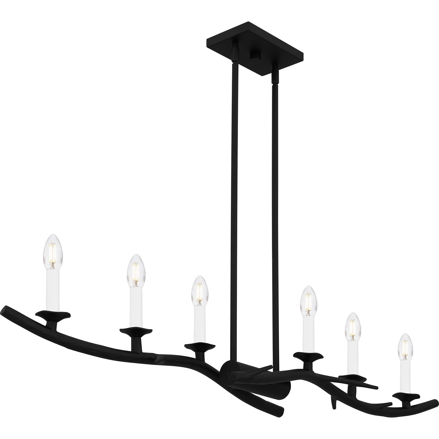 Quoizel - OAK644EK - Six Light Linear Chandelier - Oakley - Earth Black