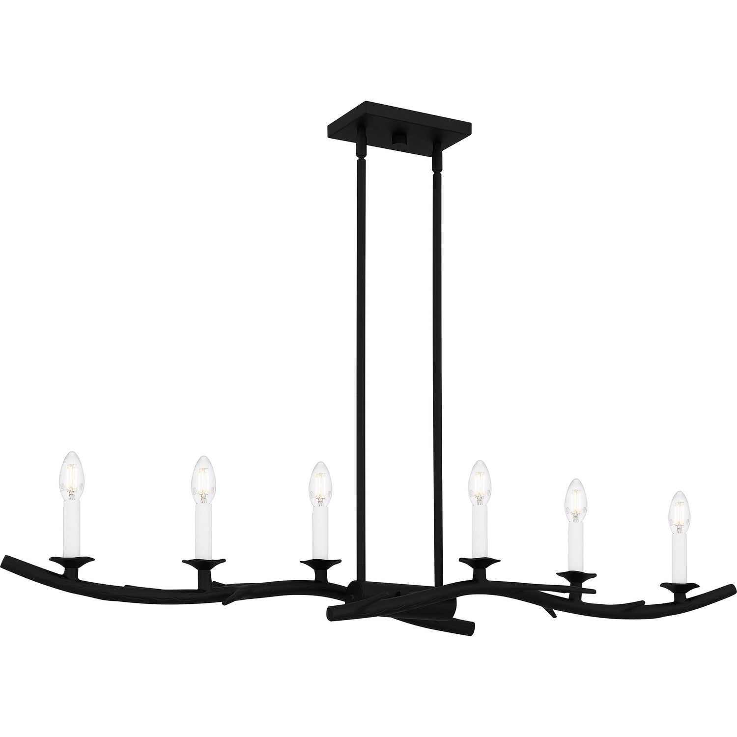 Quoizel - OAK644EK - Six Light Linear Chandelier - Oakley - Earth Black