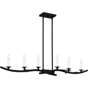 Quoizel - OAK644EK - Six Light Linear Chandelier - Oakley - Earth Black