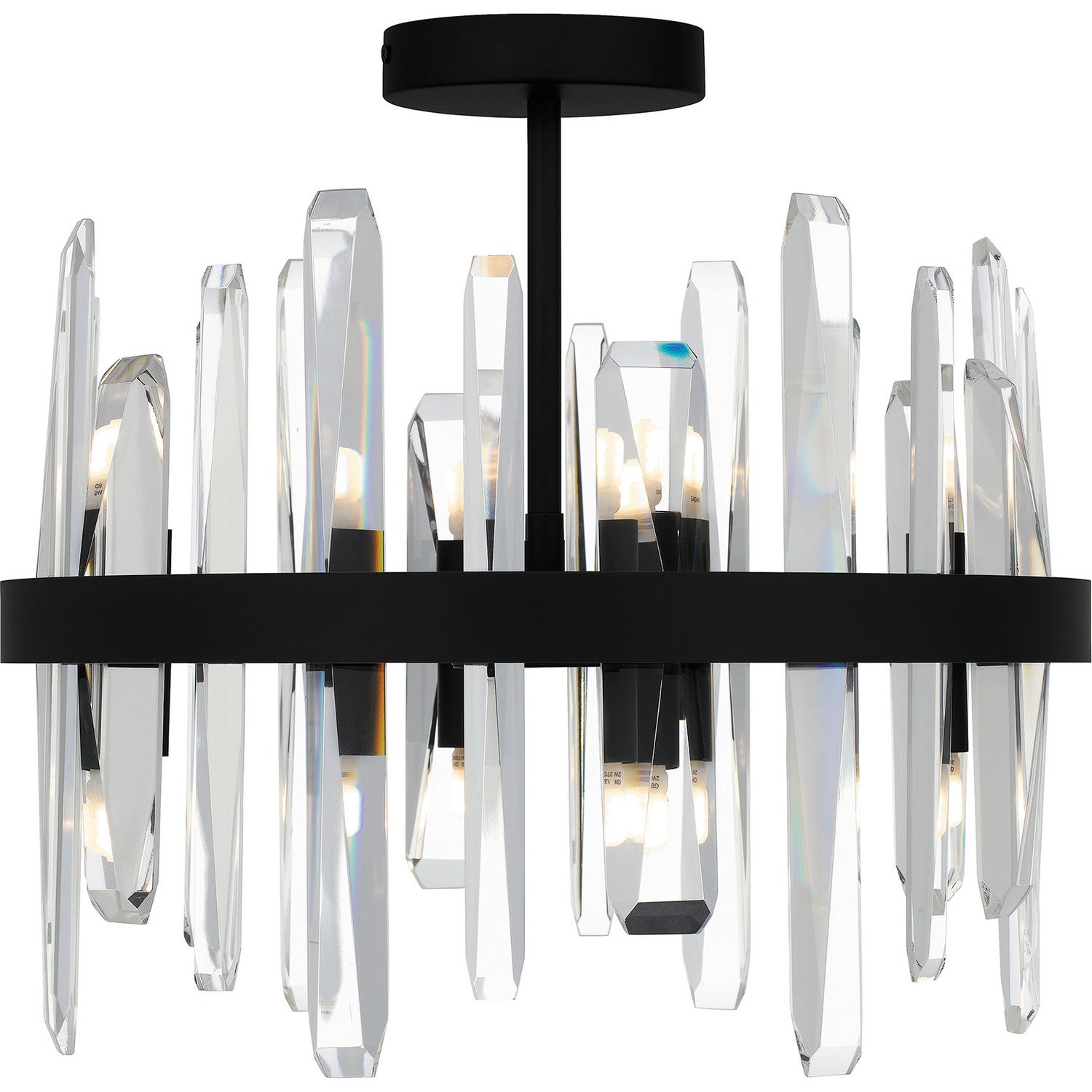 Quoizel - PCRGL1716MBK - Eight Light Semi Flush Mount - Regal - Matte Black
