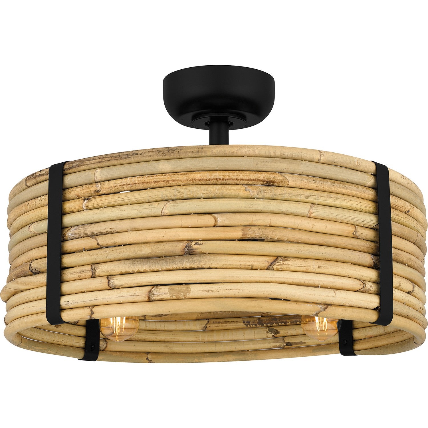 Quoizel - QFA6200MBK - Four Light Fandelier - Quoizel Fandelier - Matte Black