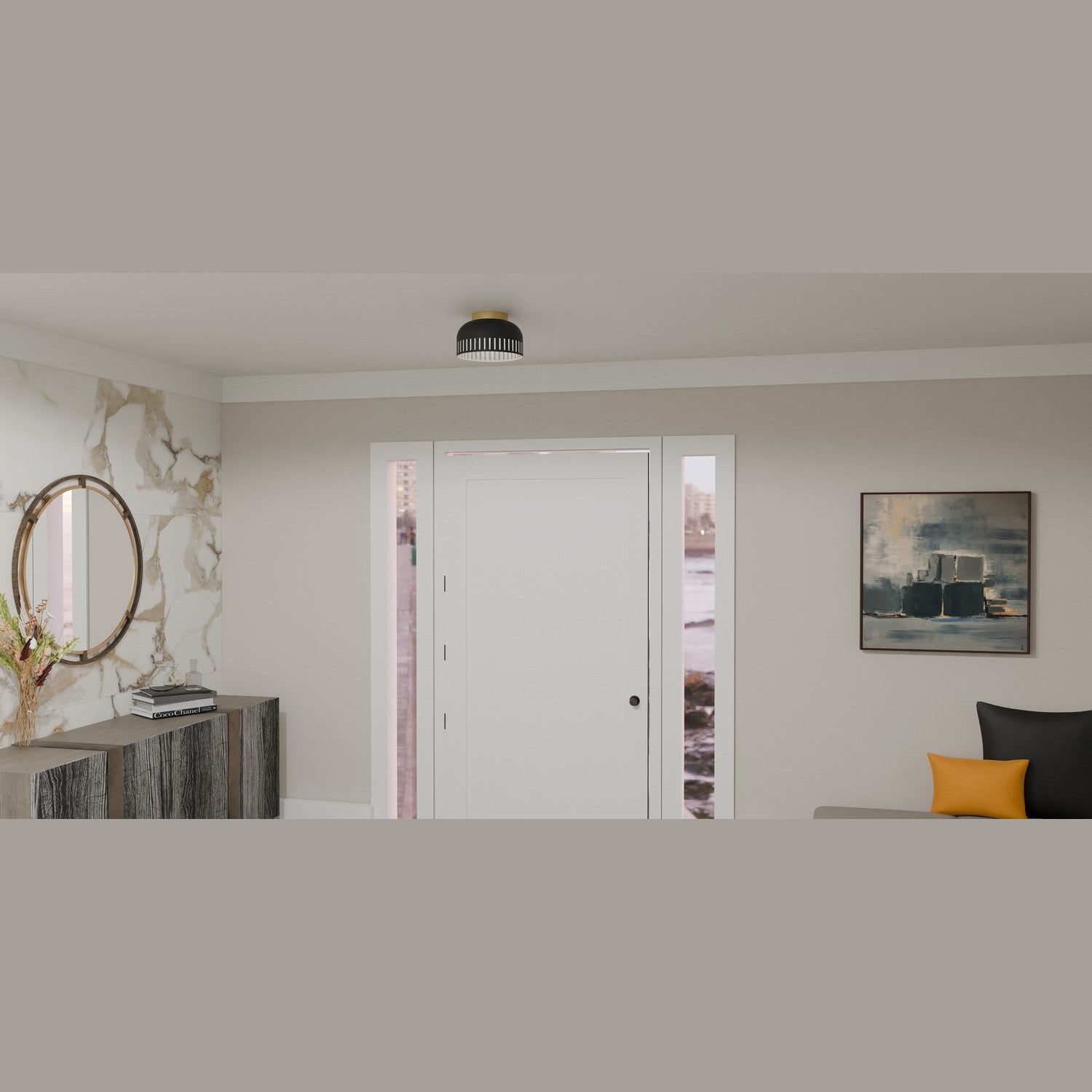 Quoizel - QFL6208MBK - One Light Flush Mount - Quoizel Flush Mount - Matte Black