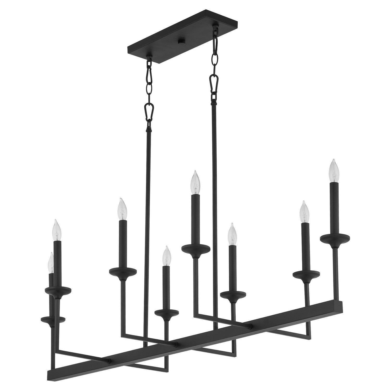 Quorum - 6505-8-59 - Eight Light Linear Chandelier - Eldorado - Matte Black