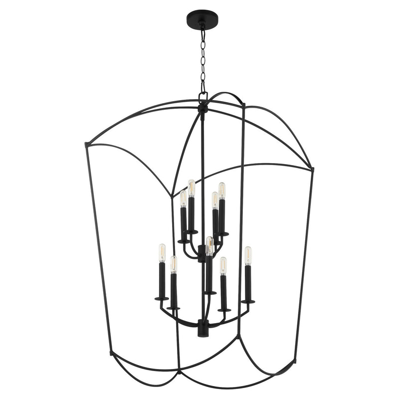 Quorum - 6812-9-59 - Nine Light Entry - Mantle - Matte Black