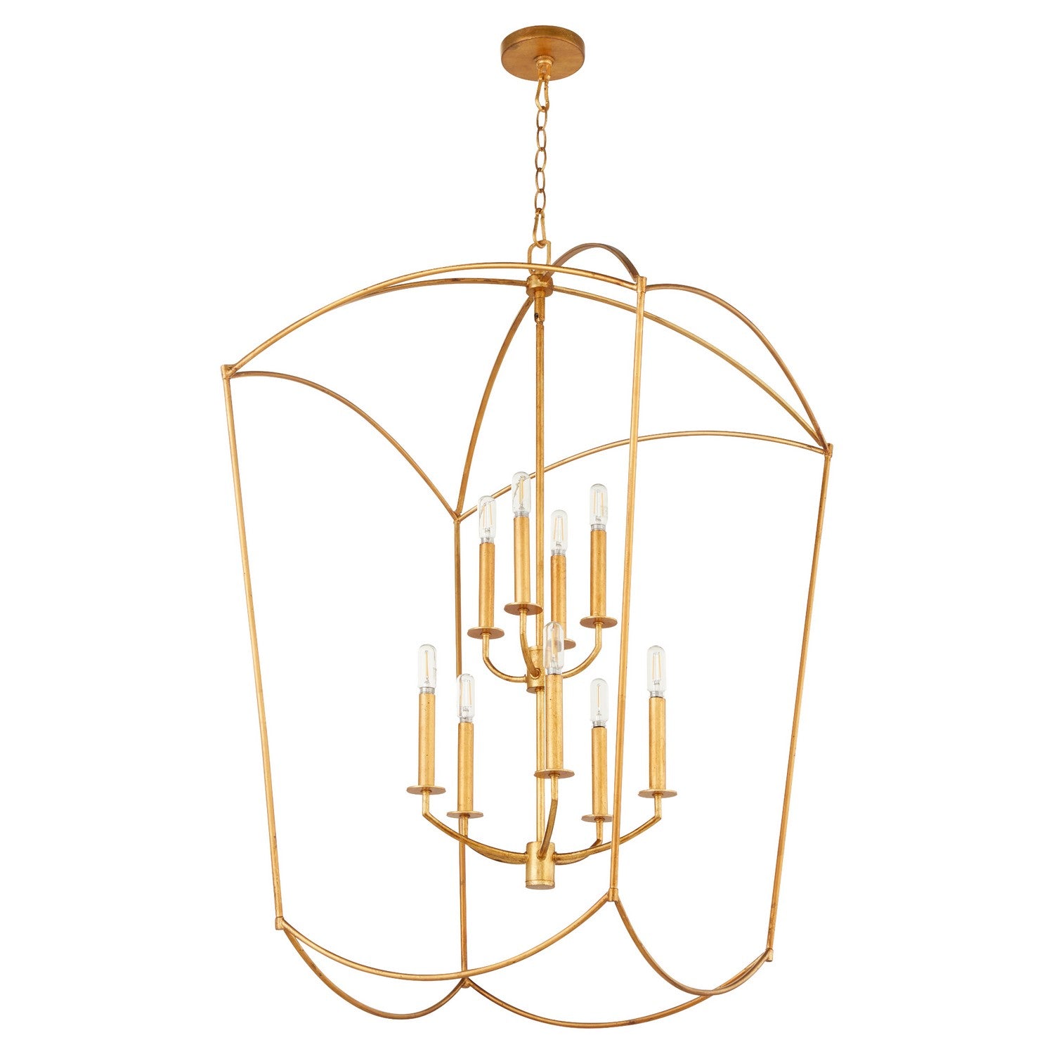 Quorum - 6812-9-74 - Nine Light Entry - Mantle - Gold Leaf