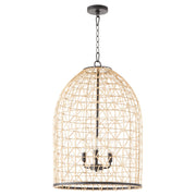 Quorum - 6902-3-59 - Three Light Pendant - Rattan - Matte Black