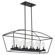 Quorum - 71-10-59 - Ten Light Linear Chandelier - Odeon - Matte Black
