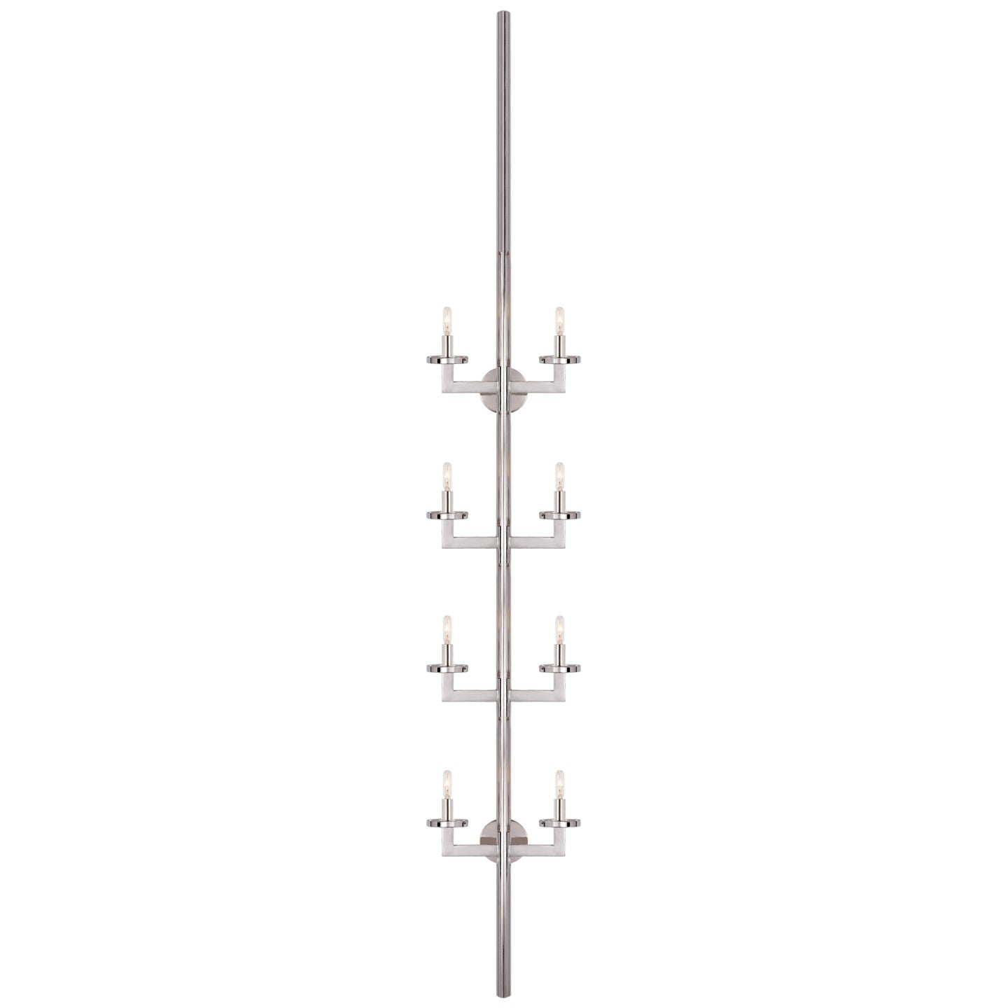 Visual Comfort Signature - KW 2204PN - Eight Light Wall Sconce - Liaison - Polished Nickel