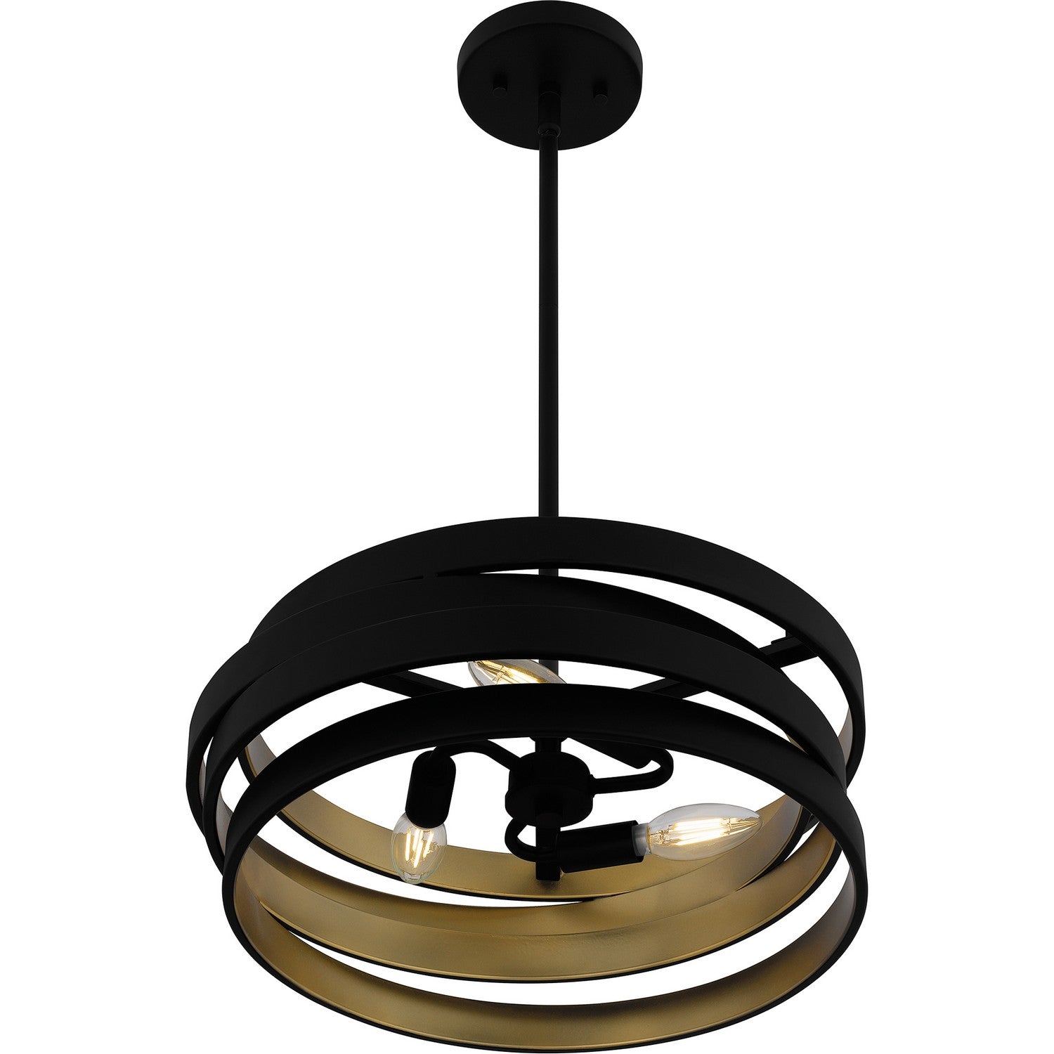 Quoizel - QP6223MBK - Three Light Pendant - Quoizel Pendant - Matte Black