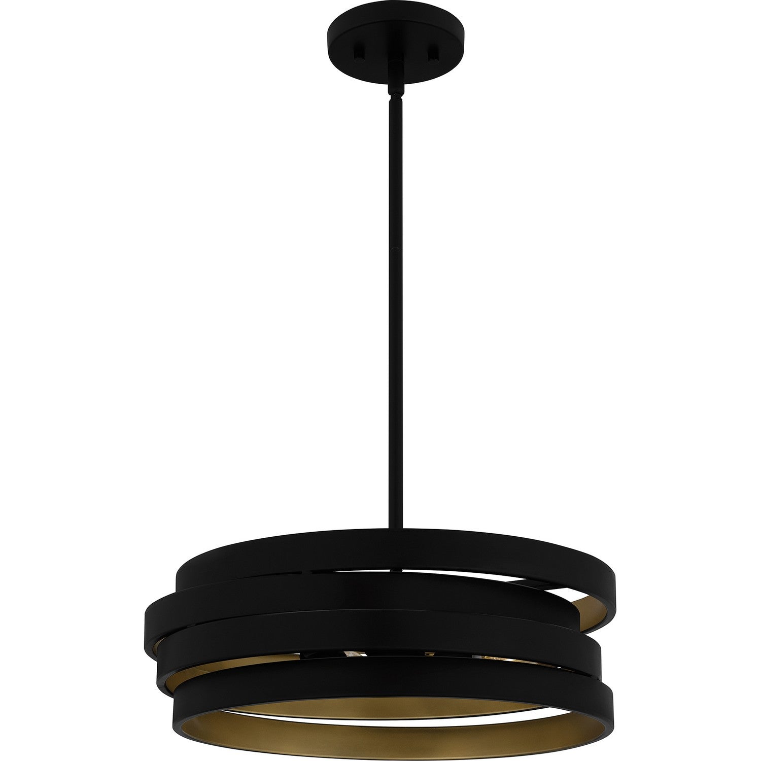 Quoizel - QP6223MBK - Three Light Pendant - Quoizel Pendant - Matte Black