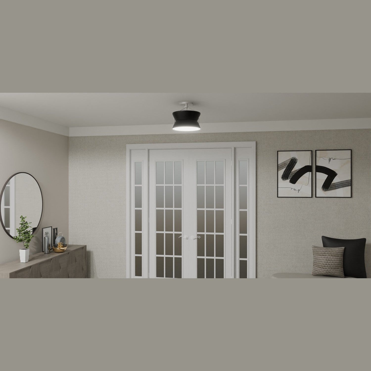 Quoizel - QSF6166BN - Two Light Semi Flush Mount - Quoizel Semi-Flush Mount - Brushed Nickel