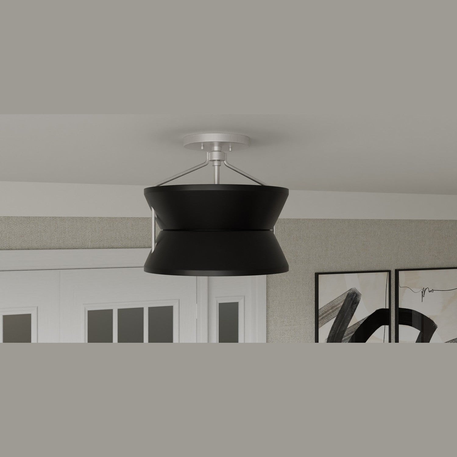 Quoizel - QSF6166BN - Two Light Semi Flush Mount - Quoizel Semi-Flush Mount - Brushed Nickel
