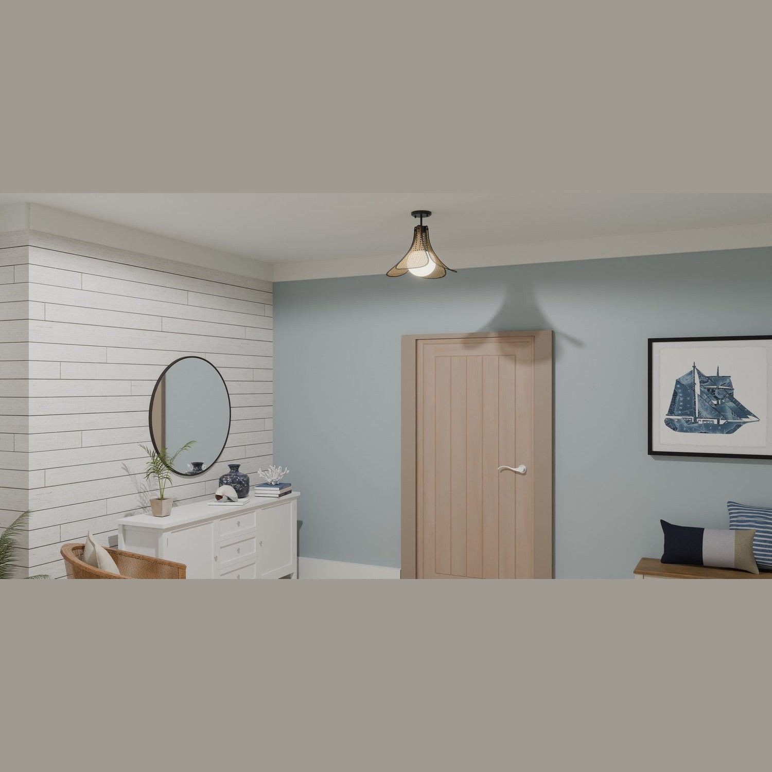 Quoizel - QSF6207MBK - One Light Semi Flush Mount - Quoizel Semi-Flush Mount - Matte Black