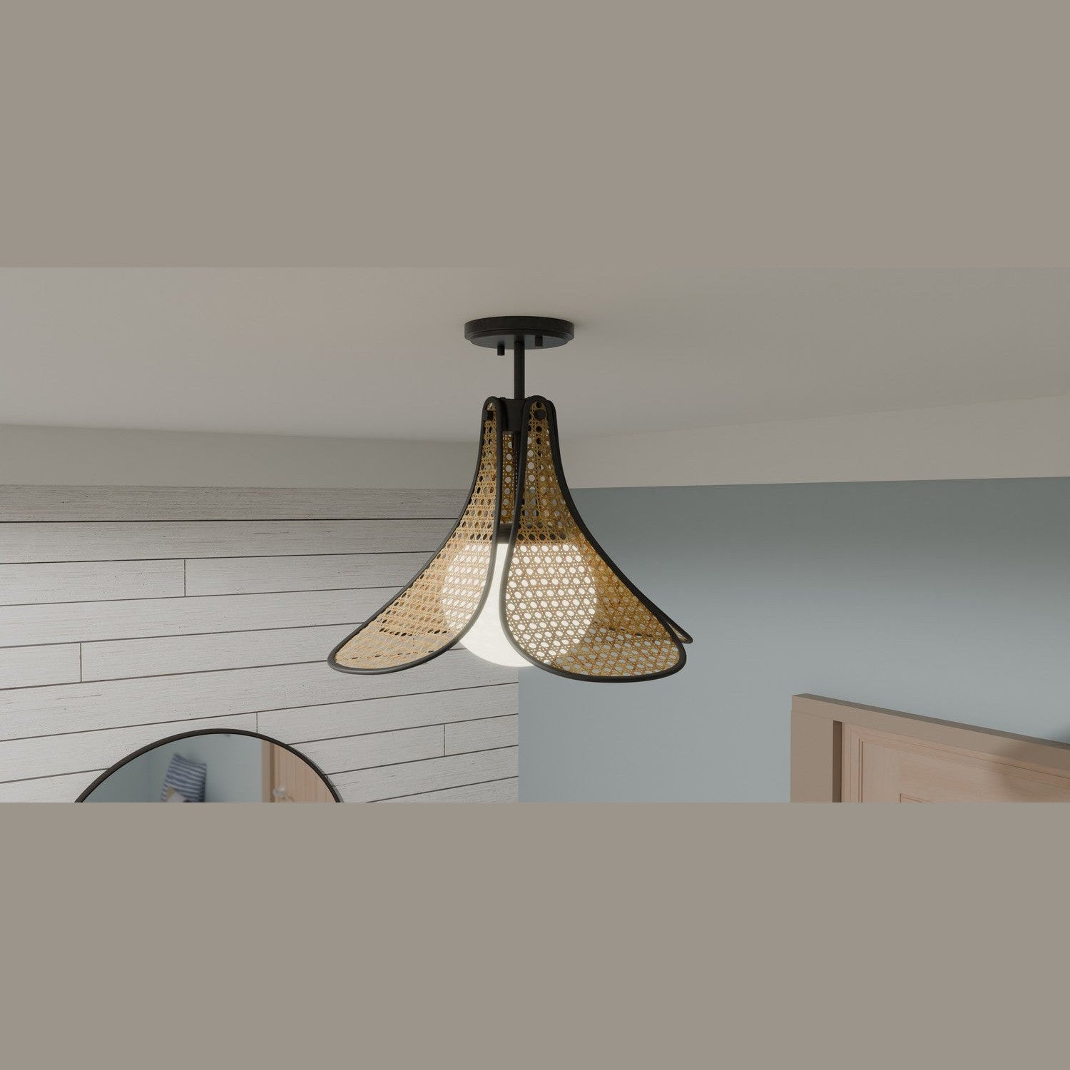 Quoizel - QSF6207MBK - One Light Semi Flush Mount - Quoizel Semi-Flush Mount - Matte Black
