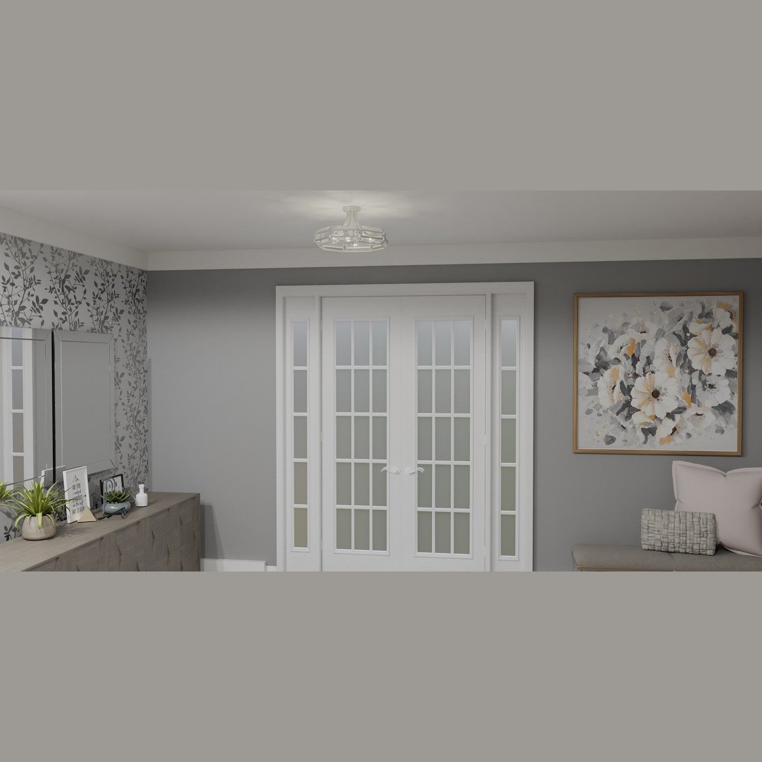 Quoizel - QSF6209BN - Four Light Semi Flush Mount - Quoizel Semi-Flush Mount - Brushed Nickel
