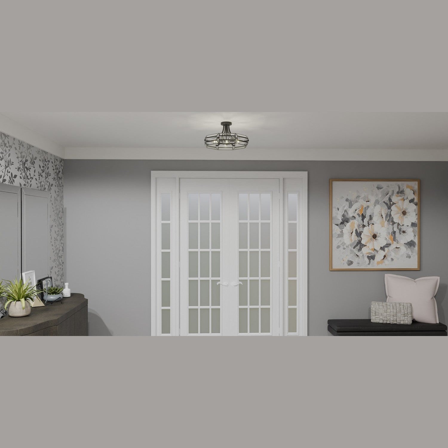 Quoizel - QSF6209MBK - Four Light Semi Flush Mount - Quoizel Semi-Flush Mount - Matte Black