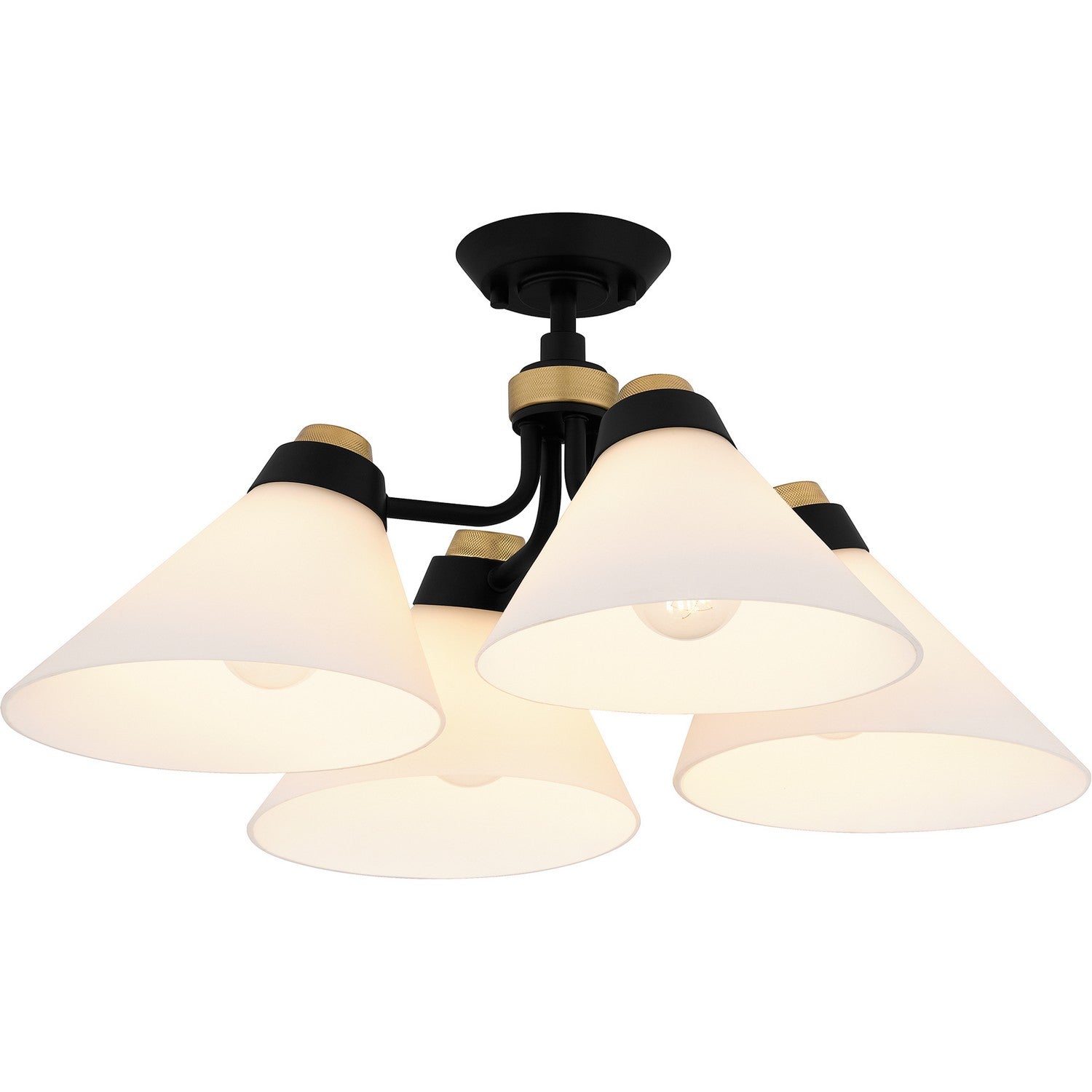 Quoizel - QSF6218MBK - Four Light Semi Flush Mount - Quoizel Semi-Flush Mount - Matte Black