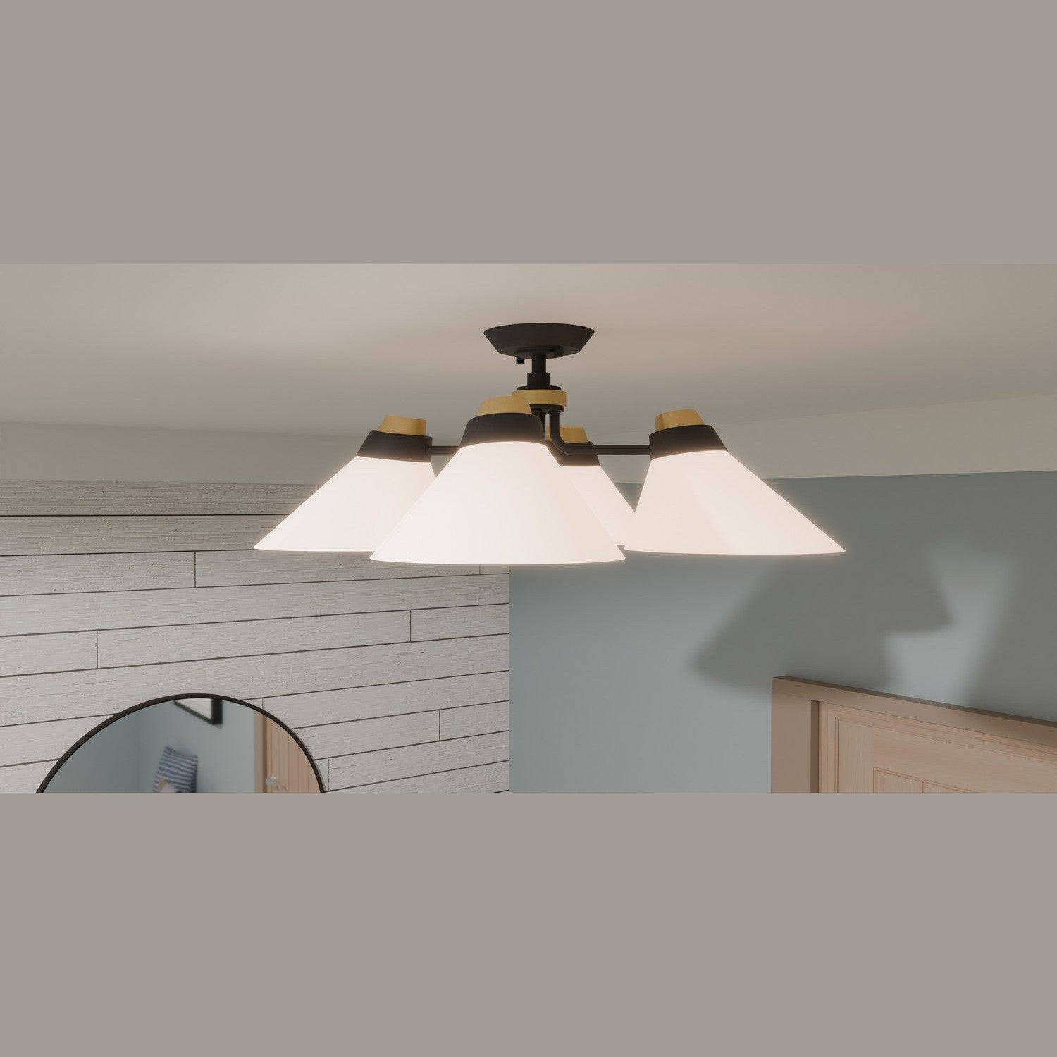 Quoizel - QSF6218MBK - Four Light Semi Flush Mount - Quoizel Semi-Flush Mount - Matte Black