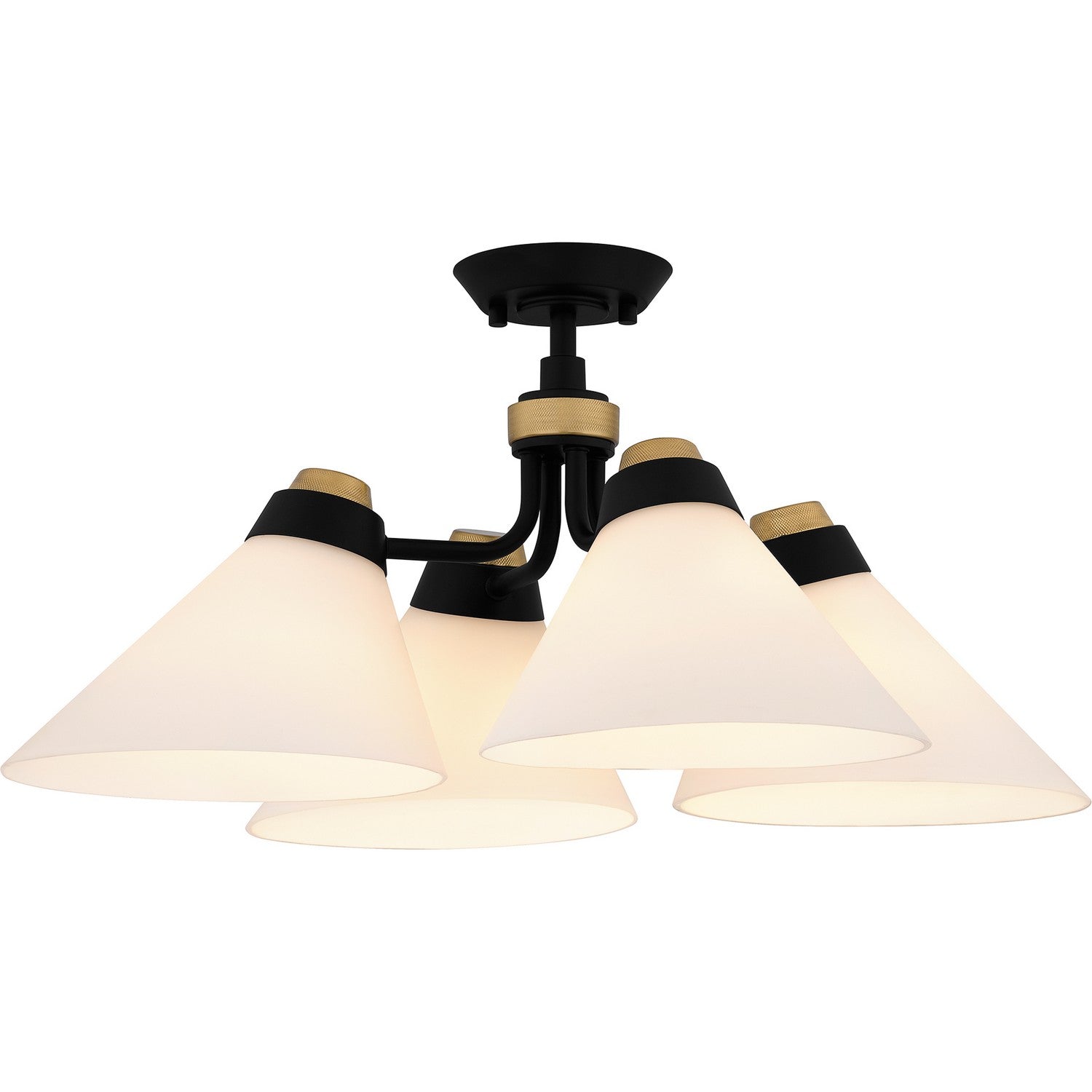 Quoizel - QSF6218MBK - Four Light Semi Flush Mount - Quoizel Semi-Flush Mount - Matte Black