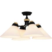 Quoizel - QSF6218MBK - Four Light Semi Flush Mount - Quoizel Semi-Flush Mount - Matte Black