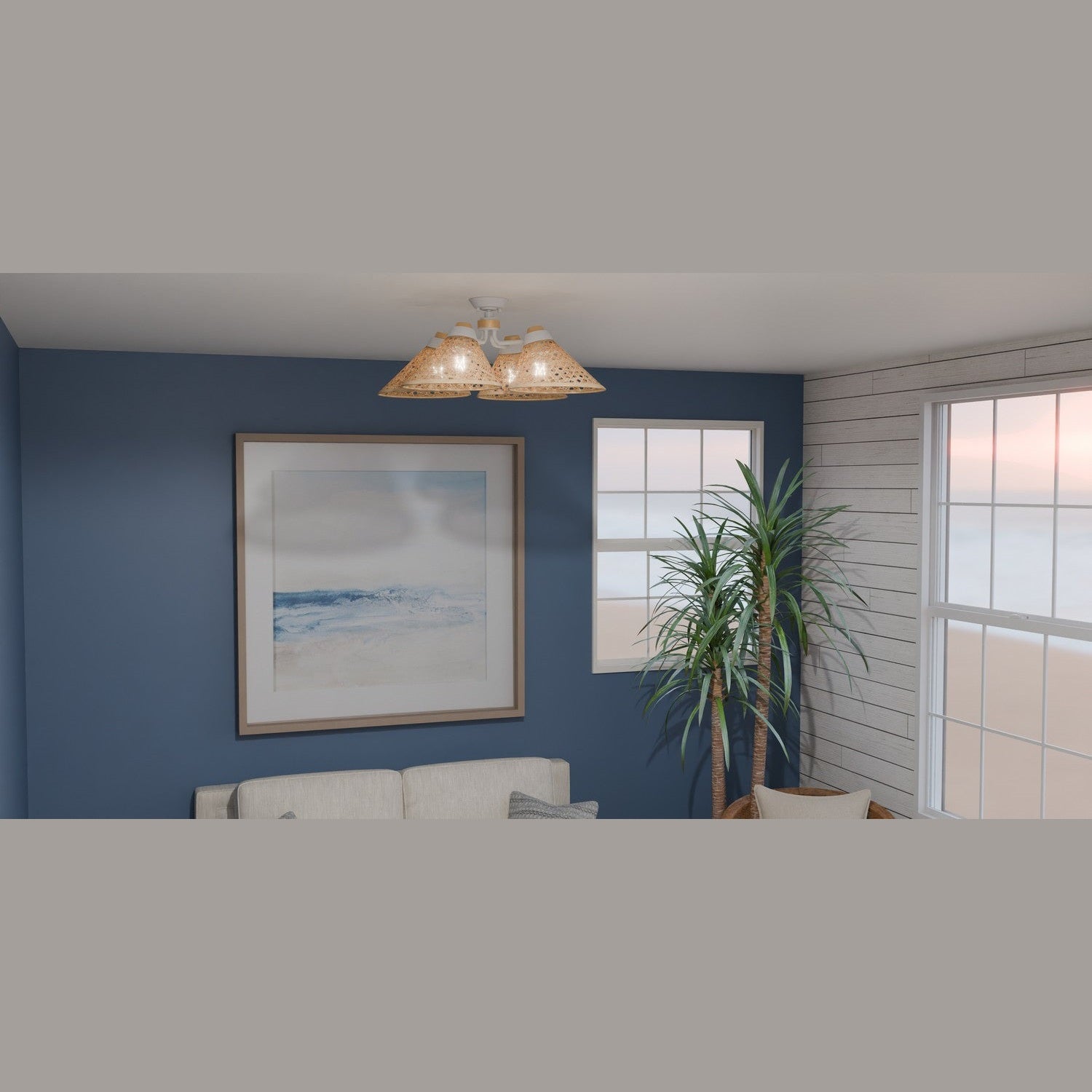 Quoizel - QSF6218W - Four Light Semi Flush Mount - Quoizel Semi-Flush Mount - Matte White