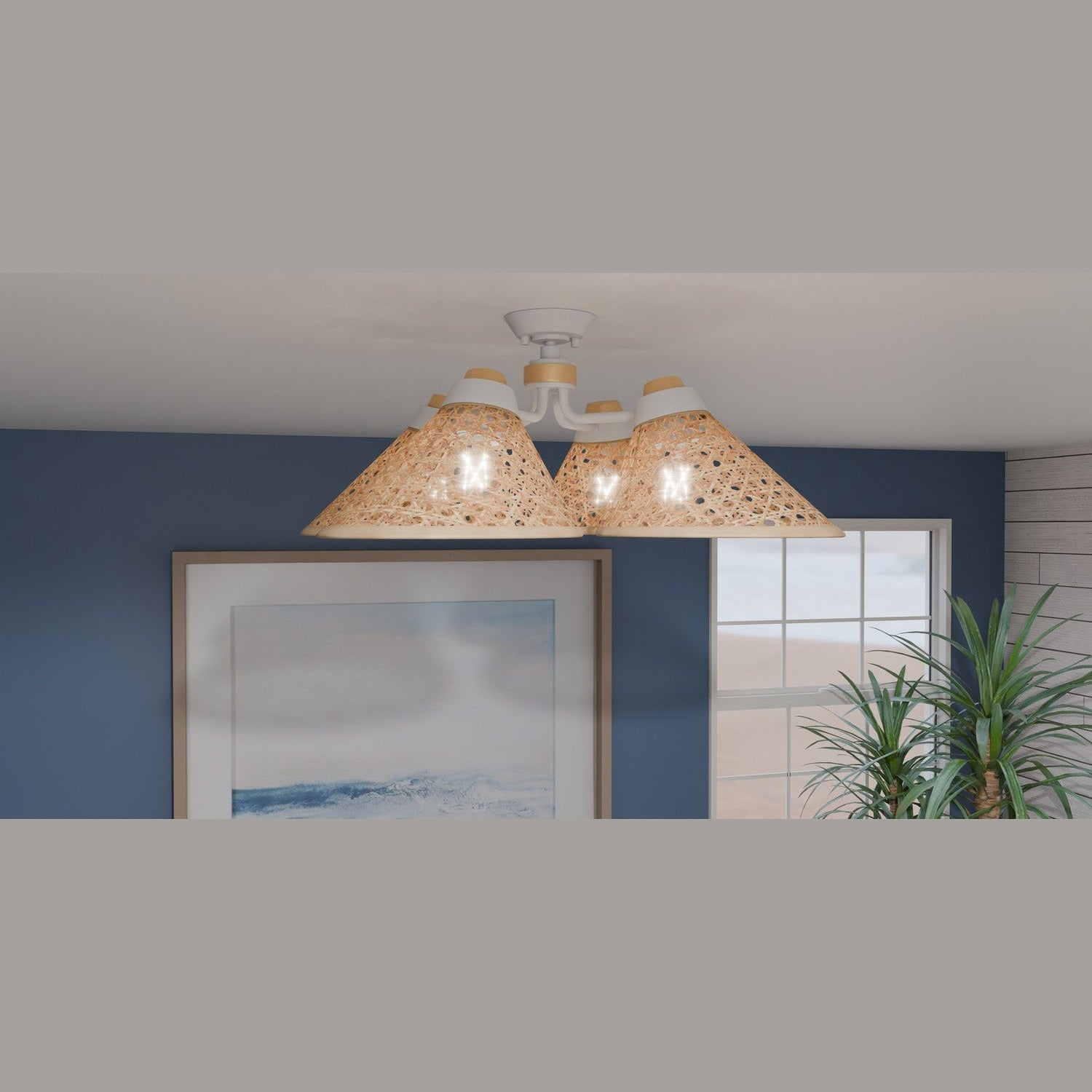 Quoizel - QSF6218W - Four Light Semi Flush Mount - Quoizel Semi-Flush Mount - Matte White