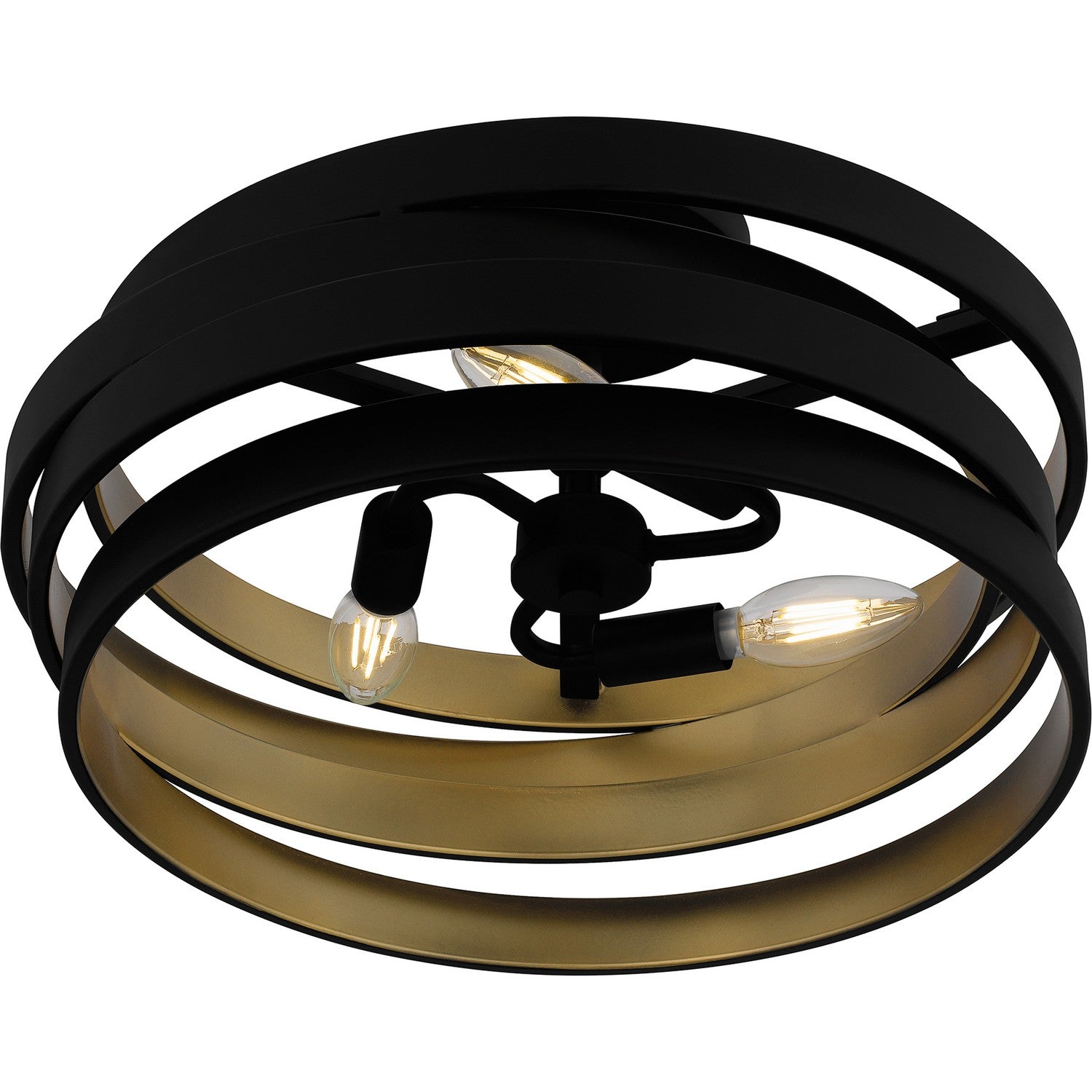 Quoizel - QSF6223MBK - Three Light Semi Flush Mount - Quoizel Semi-Flush Mount - Matte Black