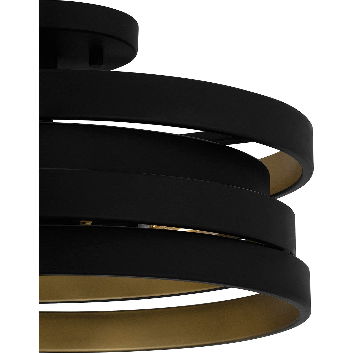 Quoizel - QSF6223MBK - Three Light Semi Flush Mount - Quoizel Semi-Flush Mount - Matte Black