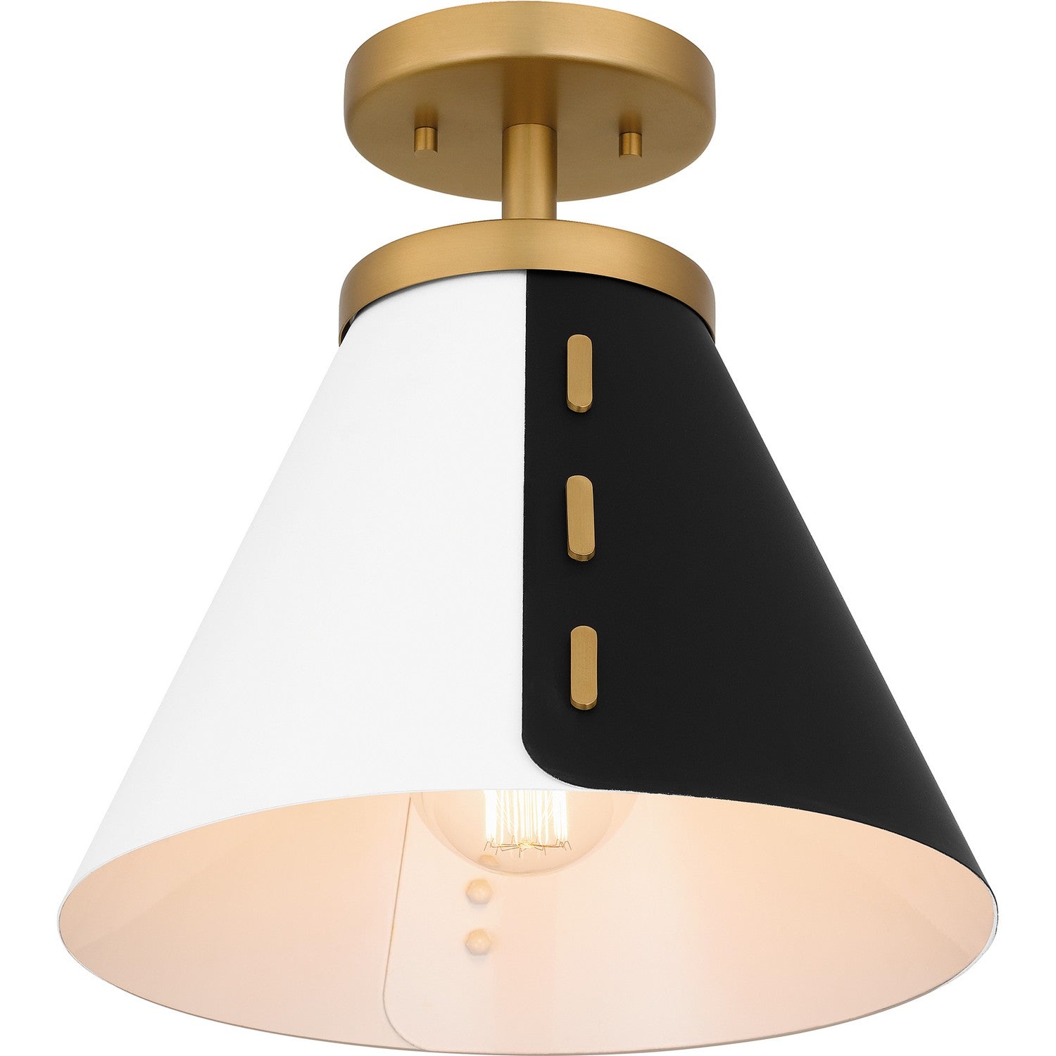 Quoizel - QSF6224BWS - One Light Semi Flush Mount - Quoizel Semi-Flush Mount - Brushed Weathered Brass