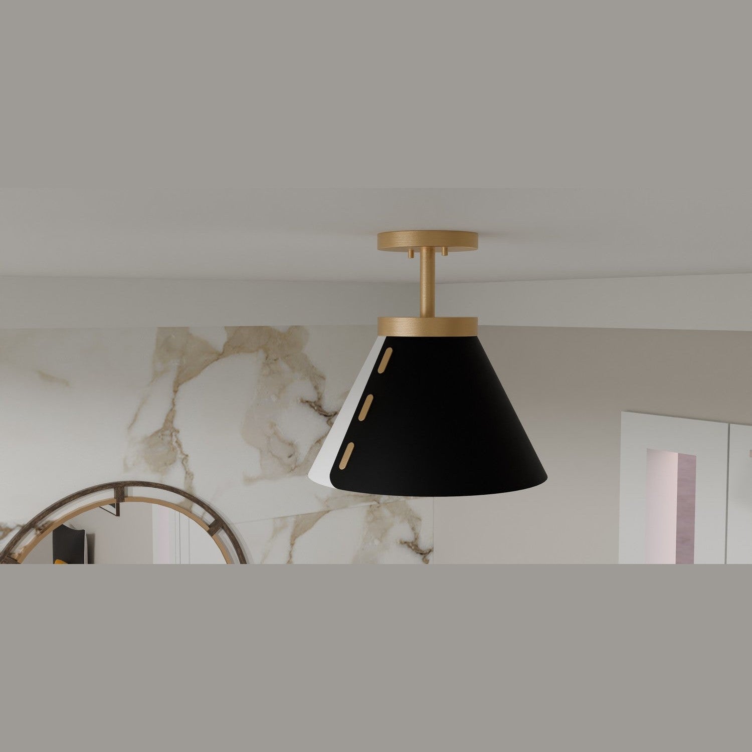 Quoizel - QSF6224BWS - One Light Semi Flush Mount - Quoizel Semi-Flush Mount - Brushed Weathered Brass