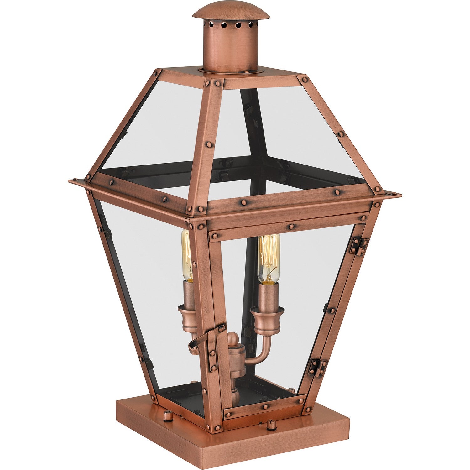 Quoizel - RO9110AC - Two Light Outdoor Pier Base - Rue De Royal - Aged Copper
