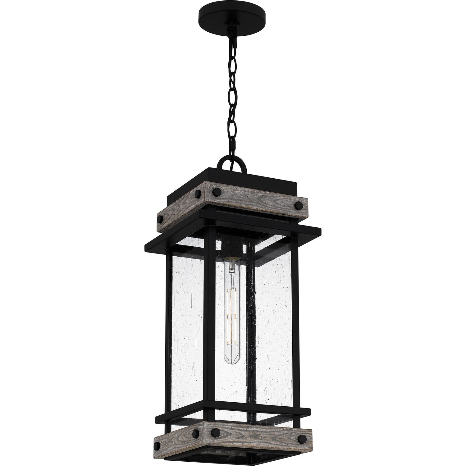 Quoizel - SAD1909MBK - One Light Outdoor Hanging Lantern - Strader - Matte Black