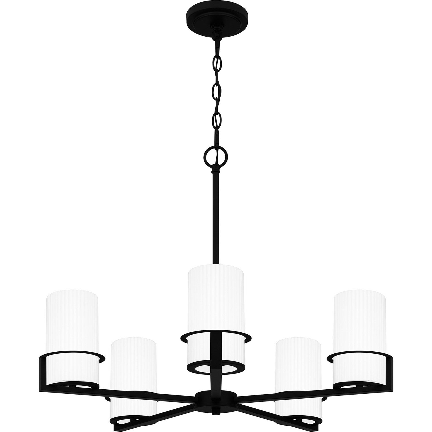 Quoizel - SEY5026MBK - Five Light Chandelier - Seymour - Matte Black