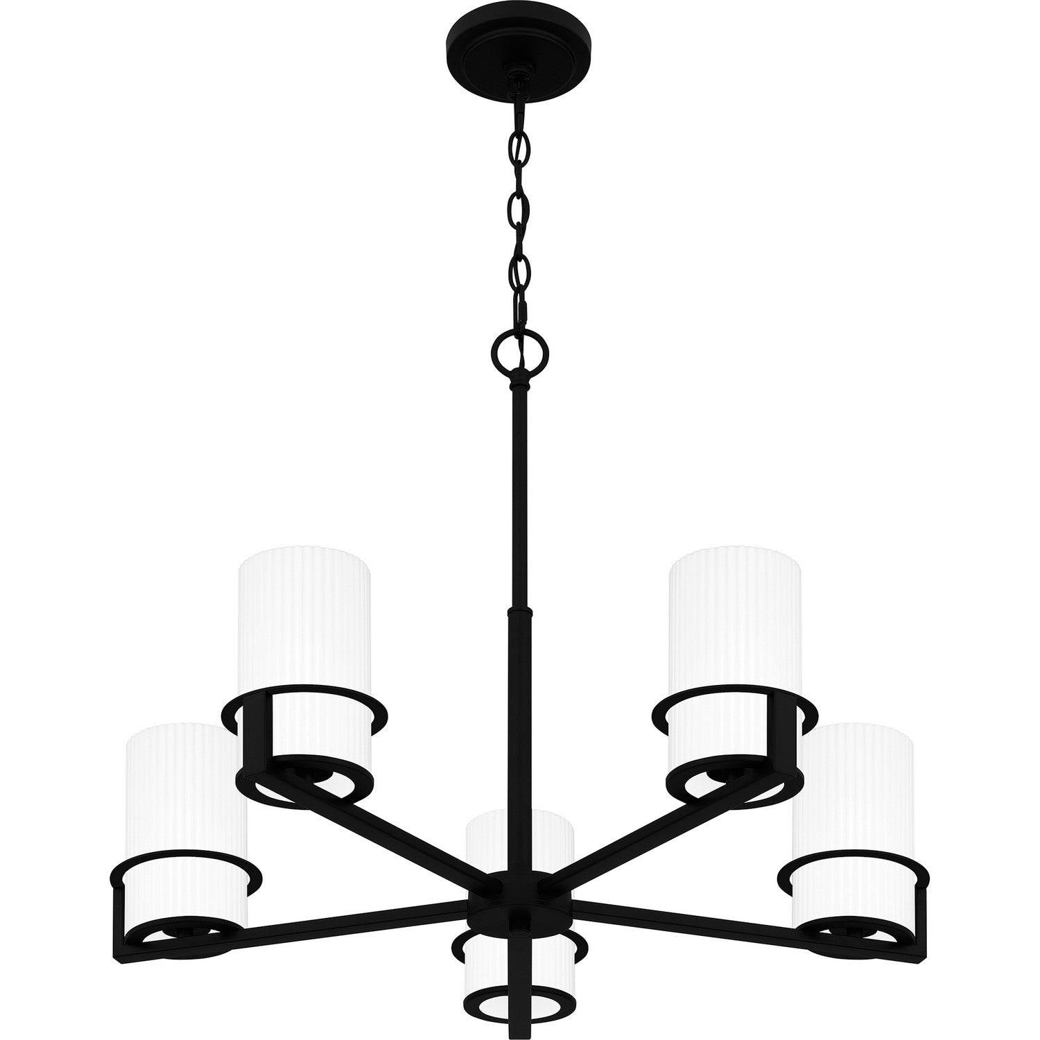 Quoizel - SEY5026MBK - Five Light Chandelier - Seymour - Matte Black