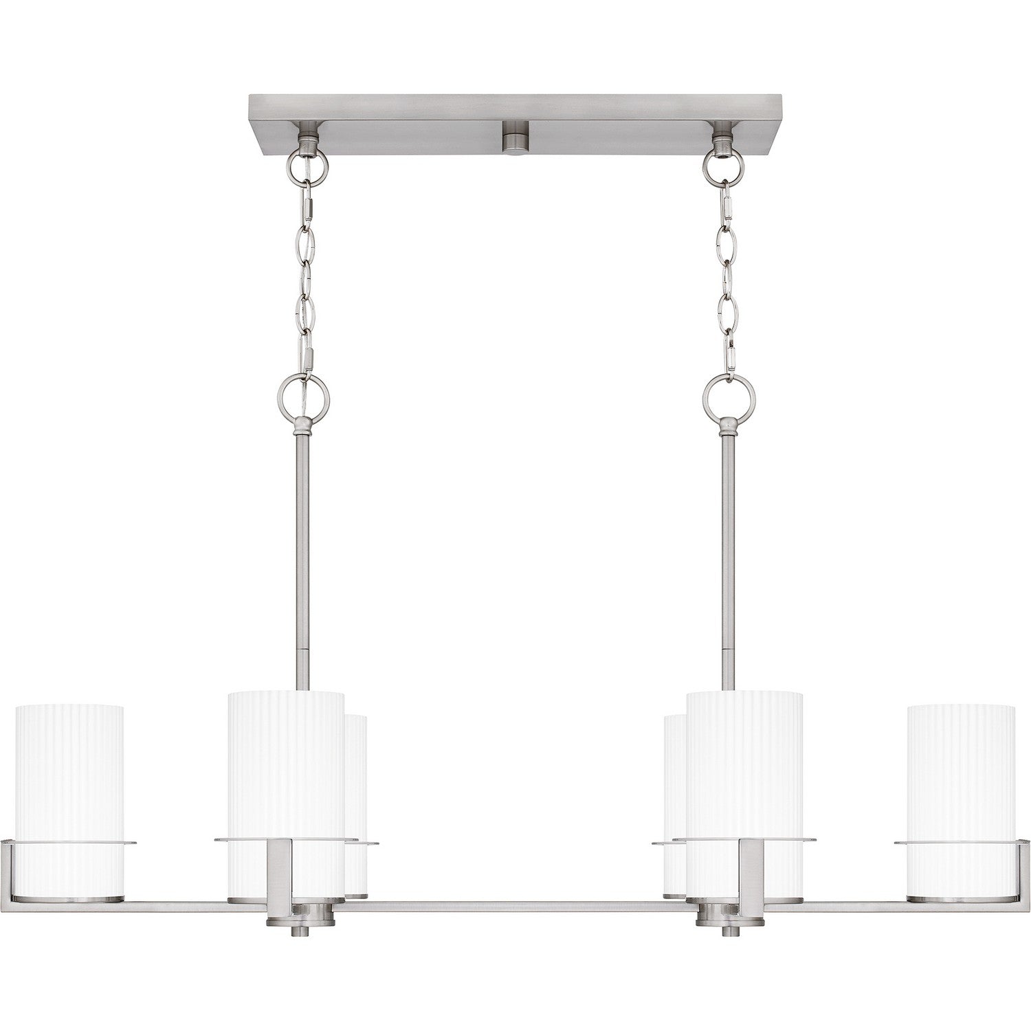 Quoizel - SEY636BN - Six Light Linear Chandelier - Seymour - Brushed Nickel