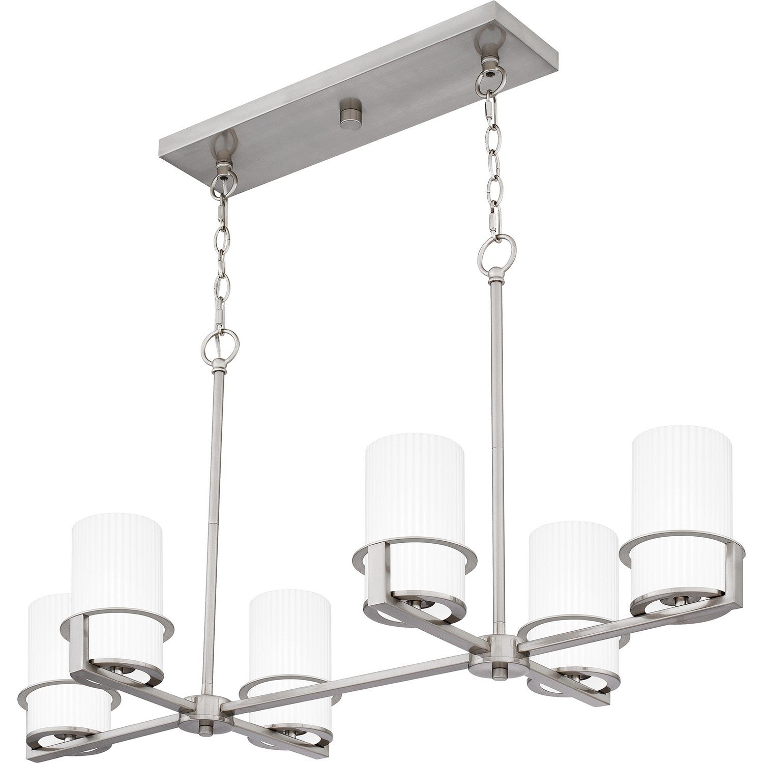 Quoizel - SEY636BN - Six Light Linear Chandelier - Seymour - Brushed Nickel