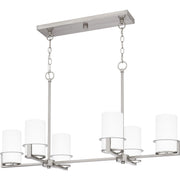 Quoizel - SEY636BN - Six Light Linear Chandelier - Seymour - Brushed Nickel