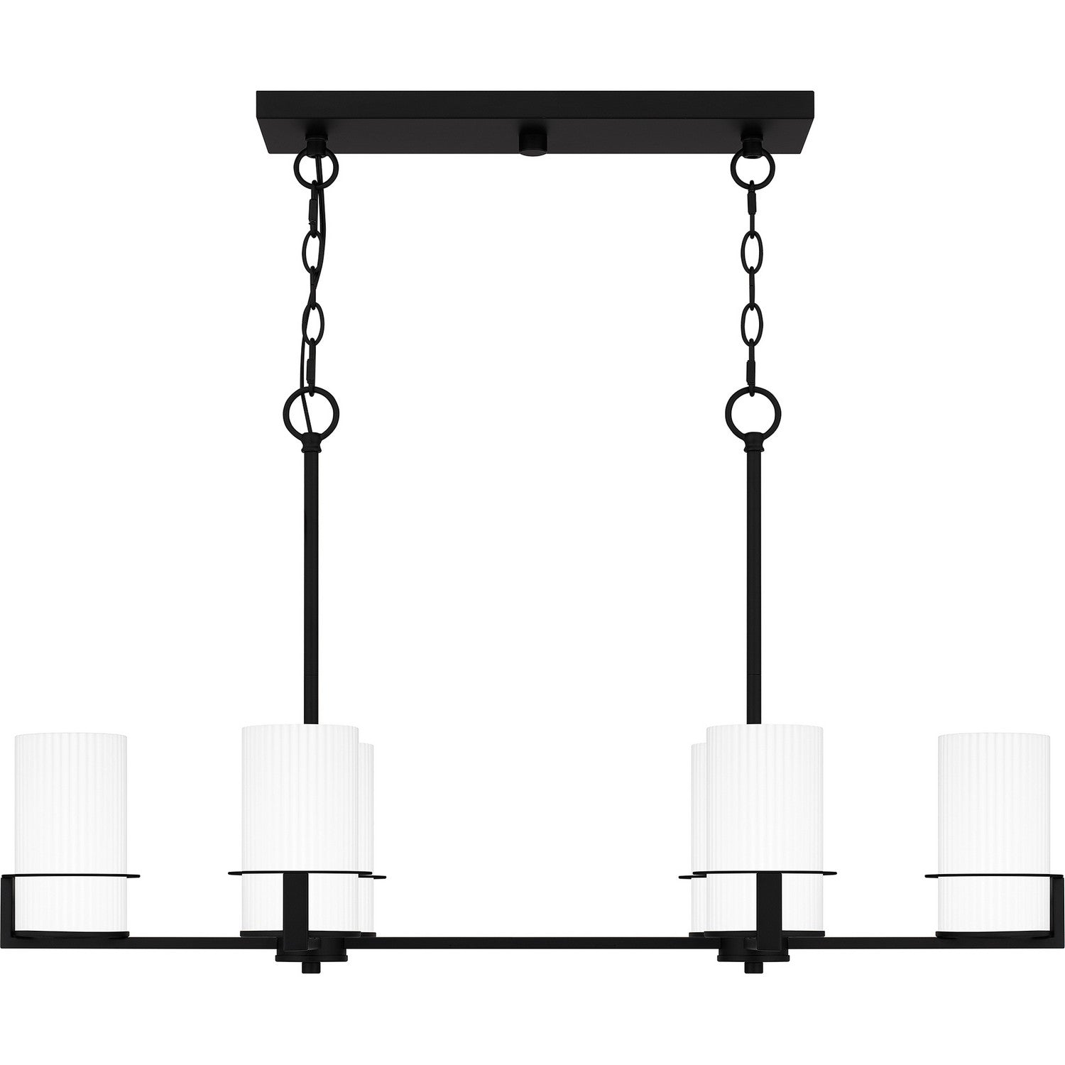 Quoizel - SEY636MBK - Six Light Linear Chandelier - Seymour - Matte Black