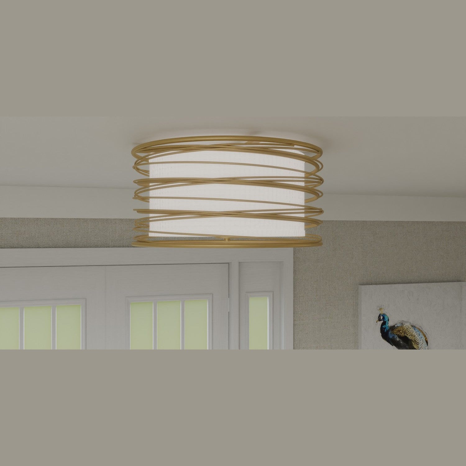 Quoizel - SPL1720LG - Three Light Semi Flush Mount - Spiral - Light Gold