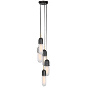Visual Comfort Signature - TOB 5646BZ/HAB-FG-5 - LED Pendant - Junio - Bronze and Brass