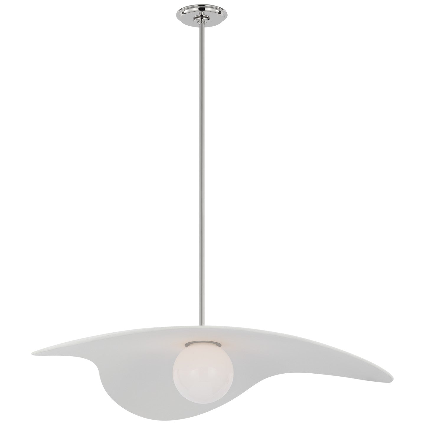 Visual Comfort Signature - WS 5048PN-WHT - LED Pendant - Mahalo - Polished Nickel