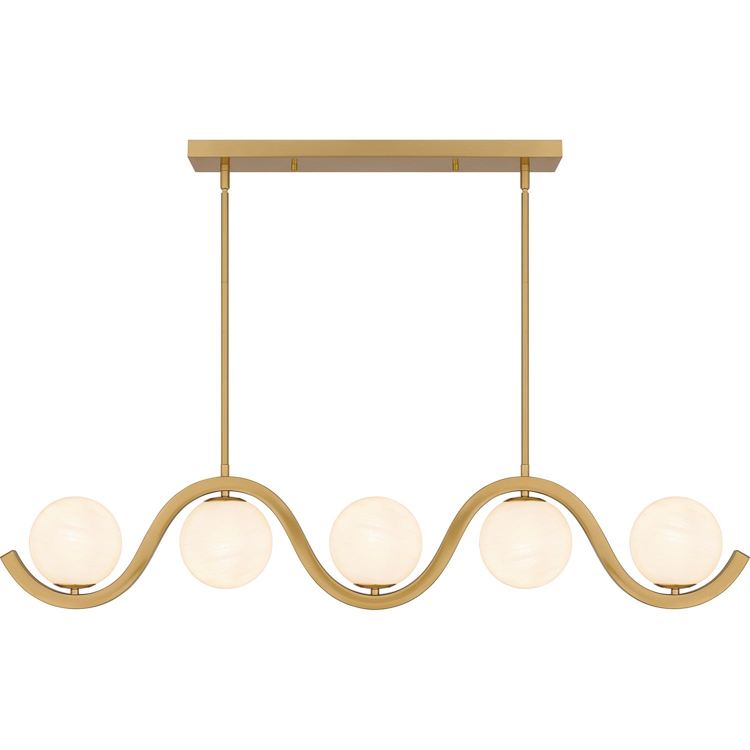 Quoizel - SRI551AB - Five Light Linear Chandelier - Spherical - Aged Brass