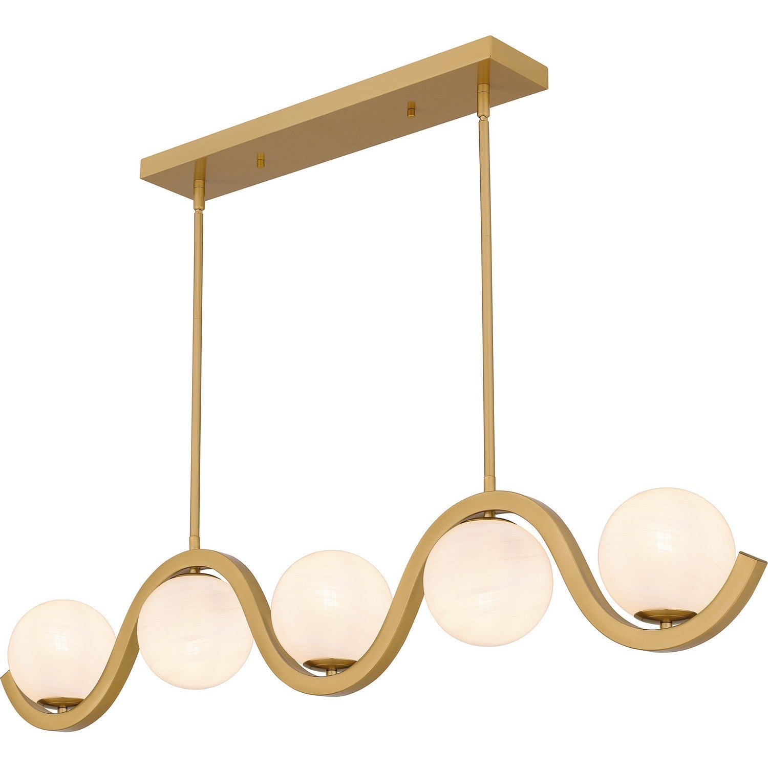 Quoizel - SRI551AB - Five Light Linear Chandelier - Spherical - Aged Brass