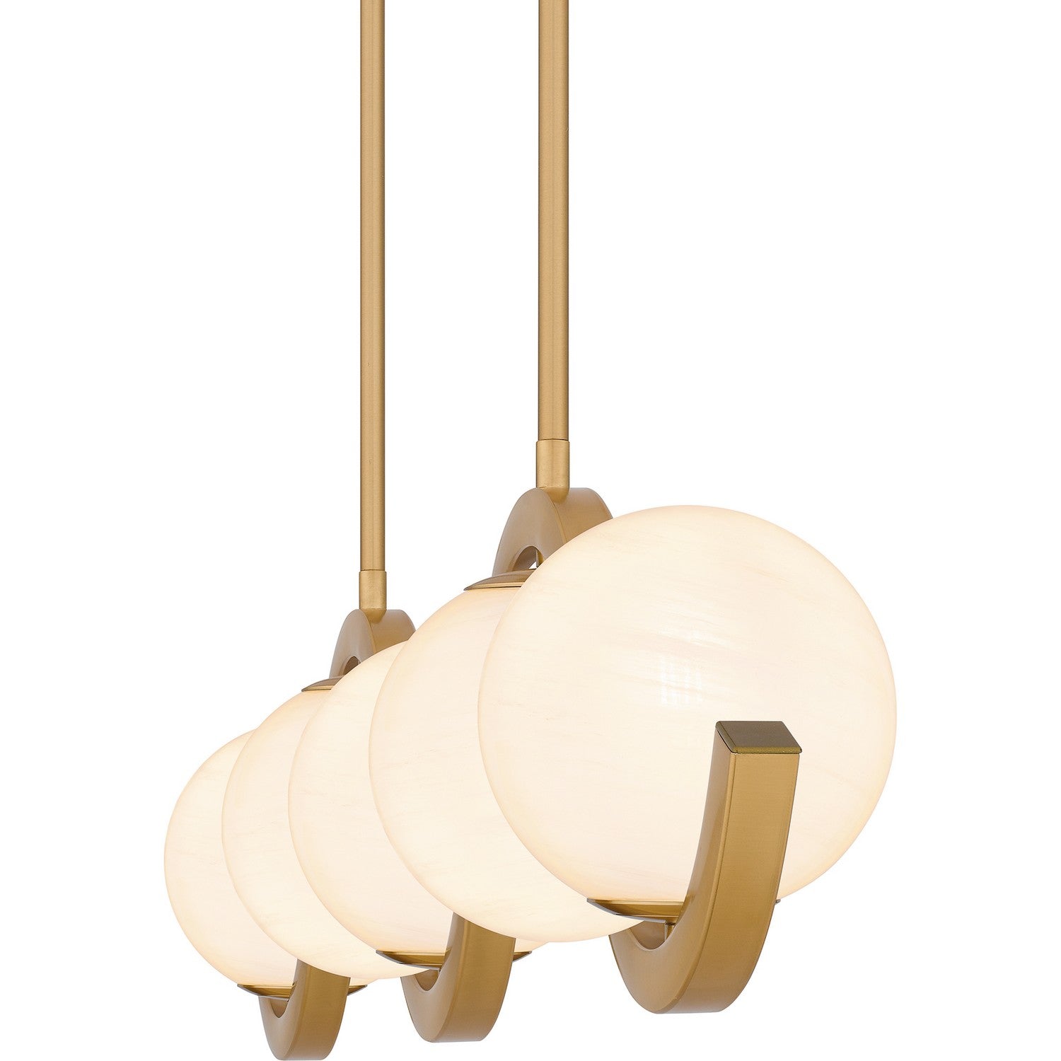 Quoizel - SRI551AB - Five Light Linear Chandelier - Spherical - Aged Brass