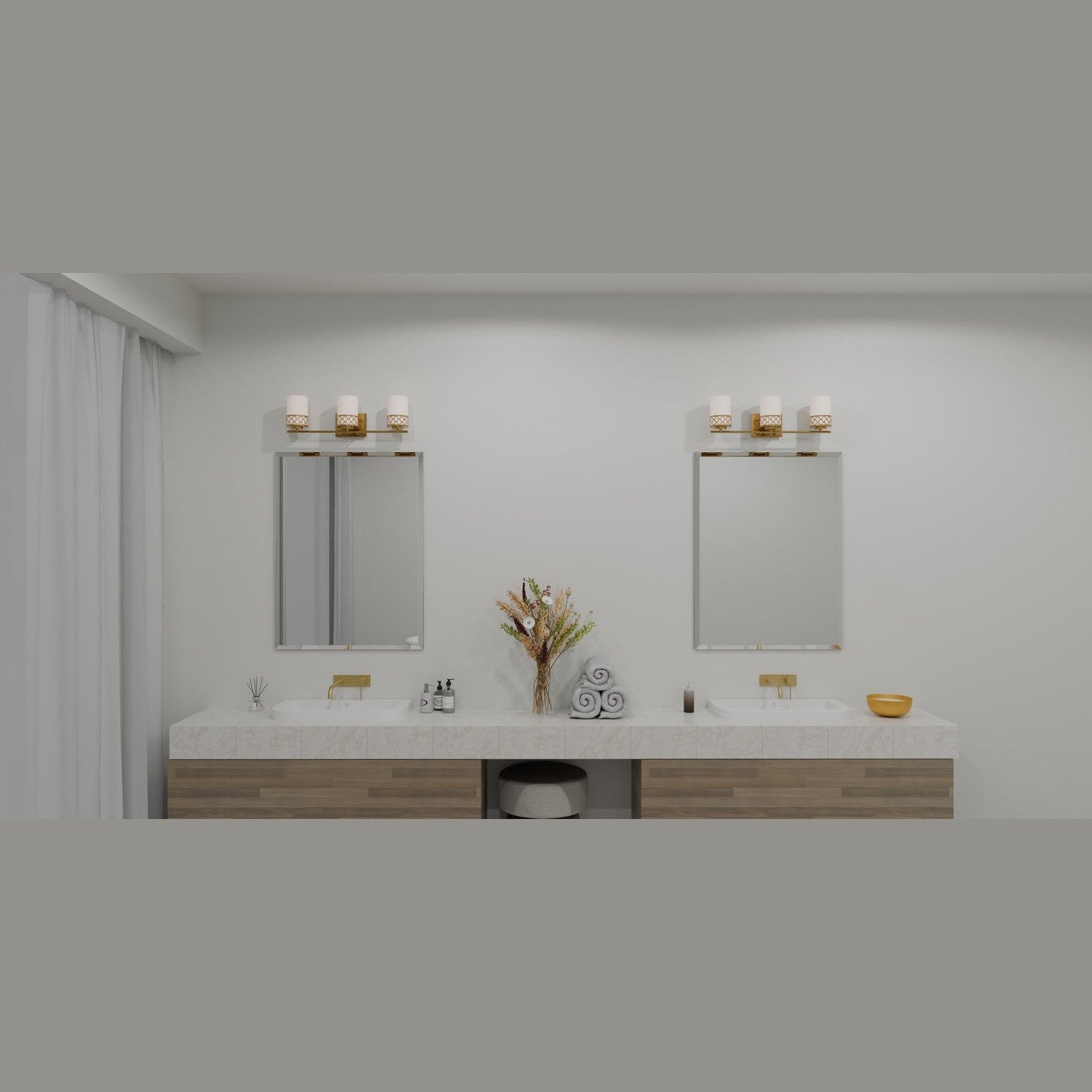 Quoizel - TEN8624AB - Three Light Bath - Tenley - Aged Brass
