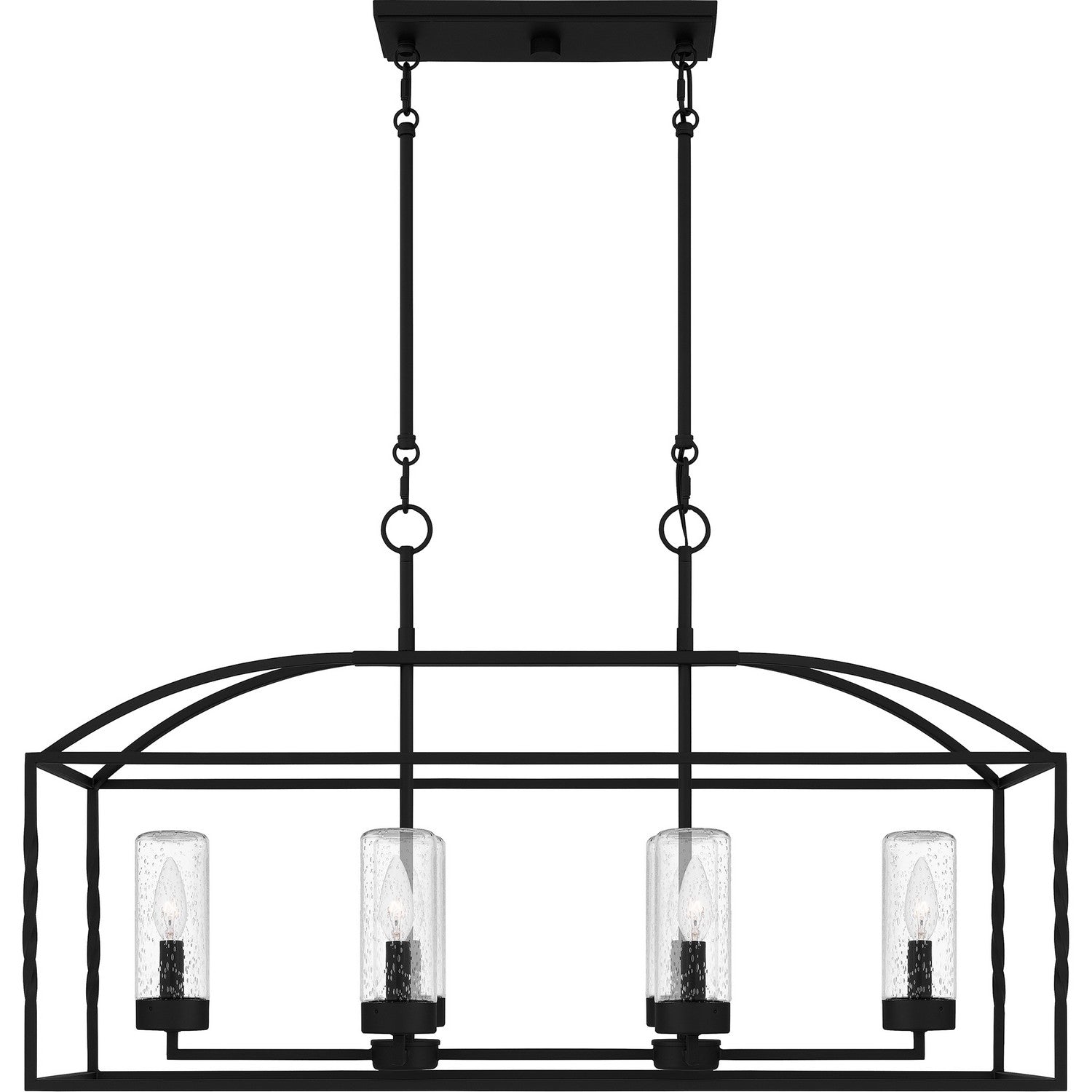 Quoizel - THA3536EK - Six Light Outdoor Linear Chandelier - Thatcher - Earth Black