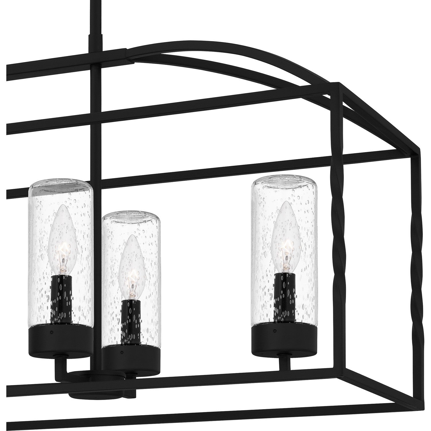 Quoizel - THA3536EK - Six Light Outdoor Linear Chandelier - Thatcher - Earth Black