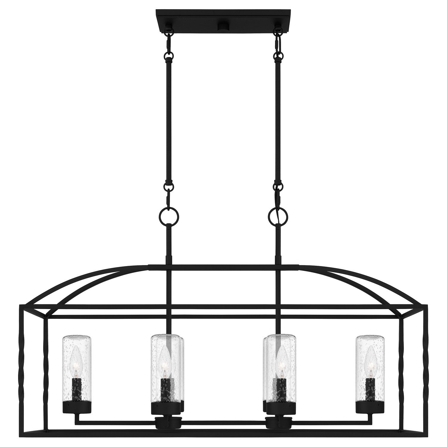 Quoizel - THA636EK - Six Light Linear Chandelier - Thatcher - Earth Black