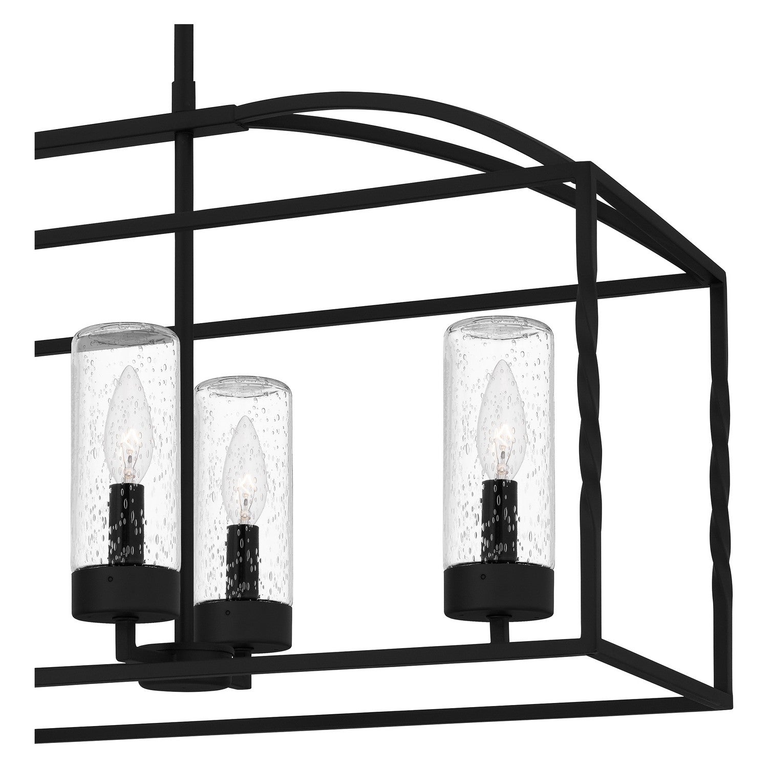 Quoizel - THA636EK - Six Light Linear Chandelier - Thatcher - Earth Black