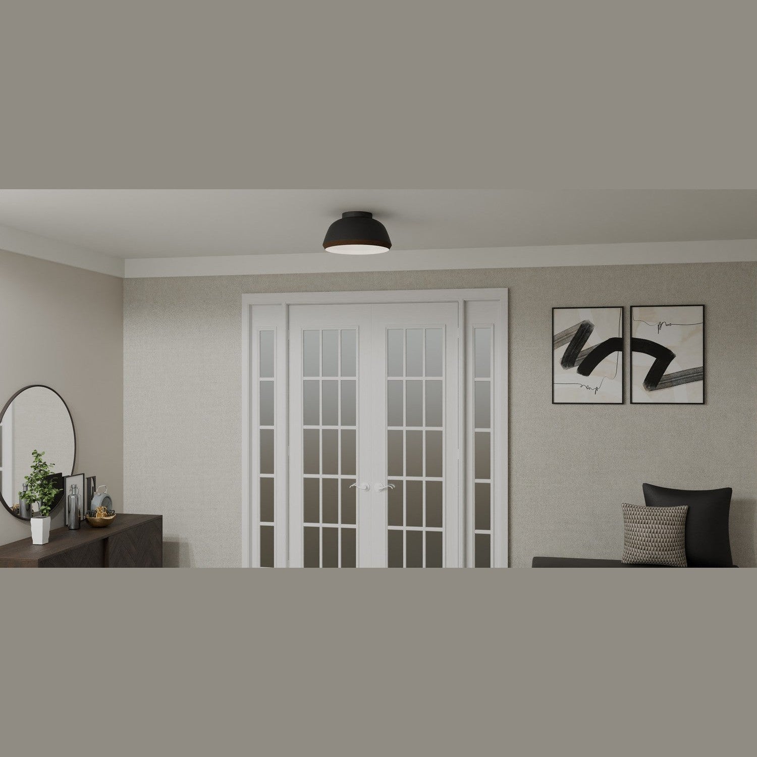 Quoizel - TMR1616MBK - Three Light Flush Mount - Tamara - Matte Black